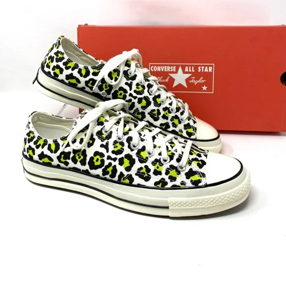 💖MEGA SALE💖Converse CHUCK 70 OX EGRET Black Leopard Print Low Men's 164410C - Picture 9 of 11